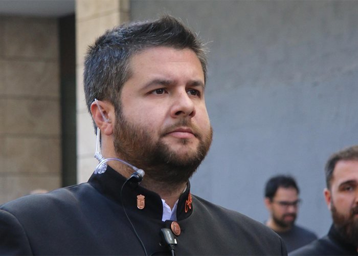 Manuel Jesús Ramos durante una procesión